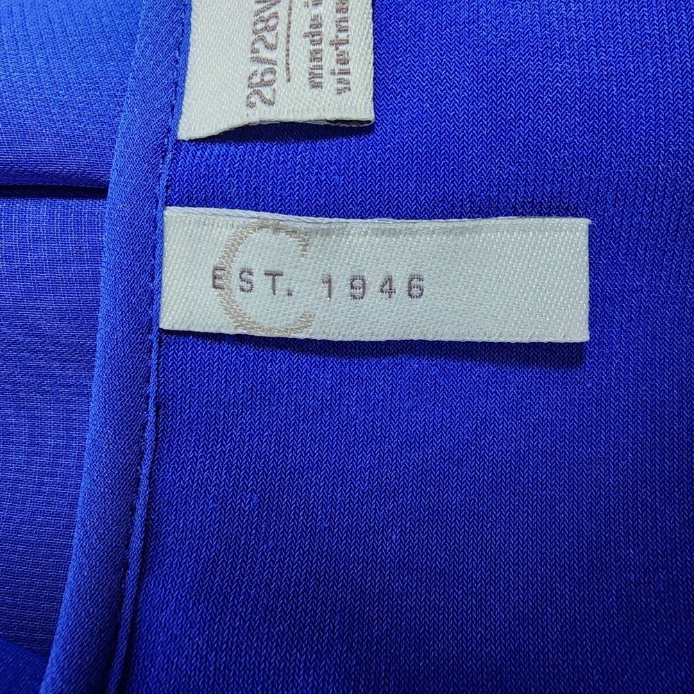 Womens Royal Blue Chiffon Sheer Blouse Top Blouse Plus 26/28 Flowy Cruise Travel - Picture 4 of 11